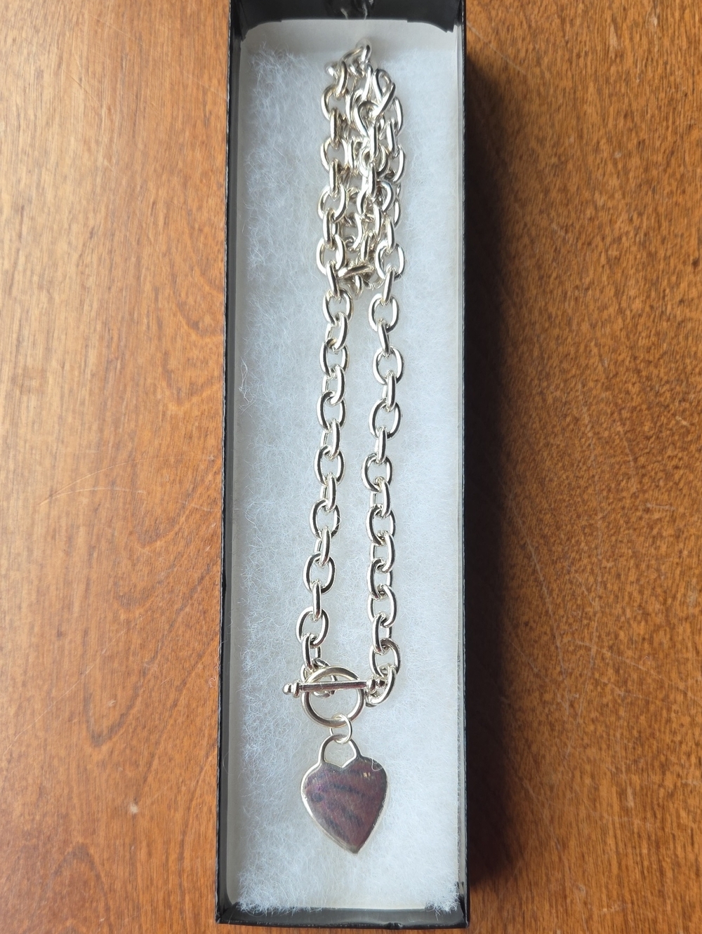 Silver Heart Pendant Chain Necklace